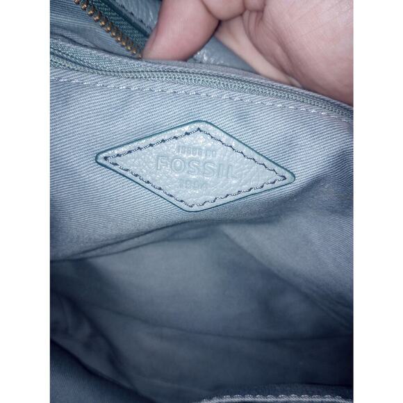 Fossil Blue/Gray and Brown Purse/Wallet Set Shoulder Crossbody Bag - Picture 5 of 5